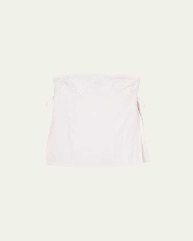 Sebastian Embroidered Strapless Top